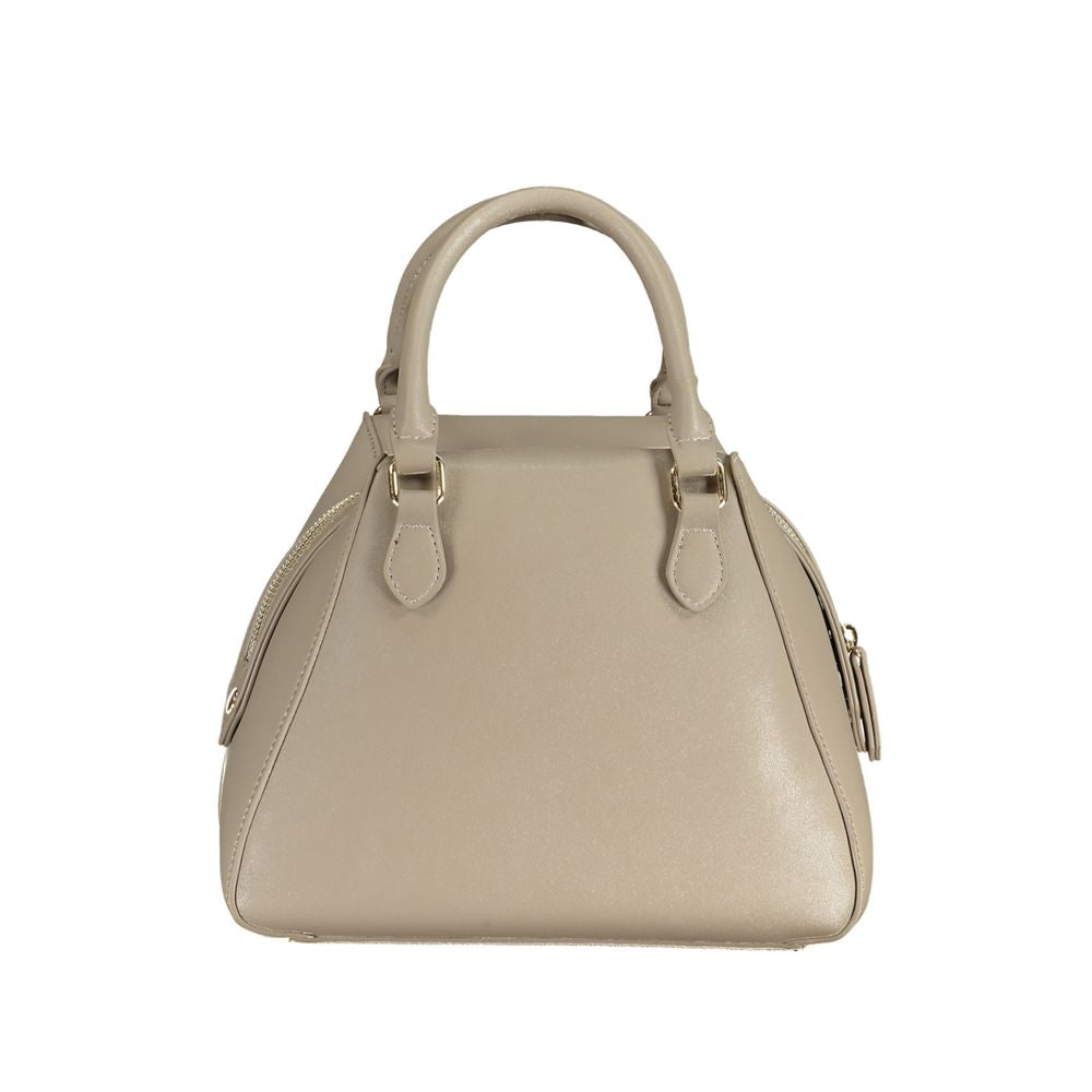 Front view with bag zipped and handles upright.