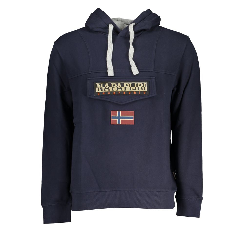 Napapijri Blue Cotton Sweater NA-28435-XS