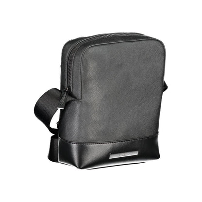 Calvin Klein Black Polyester Shoulder Bag with adjustable strap, 1 external and internal pocket, and zip closure