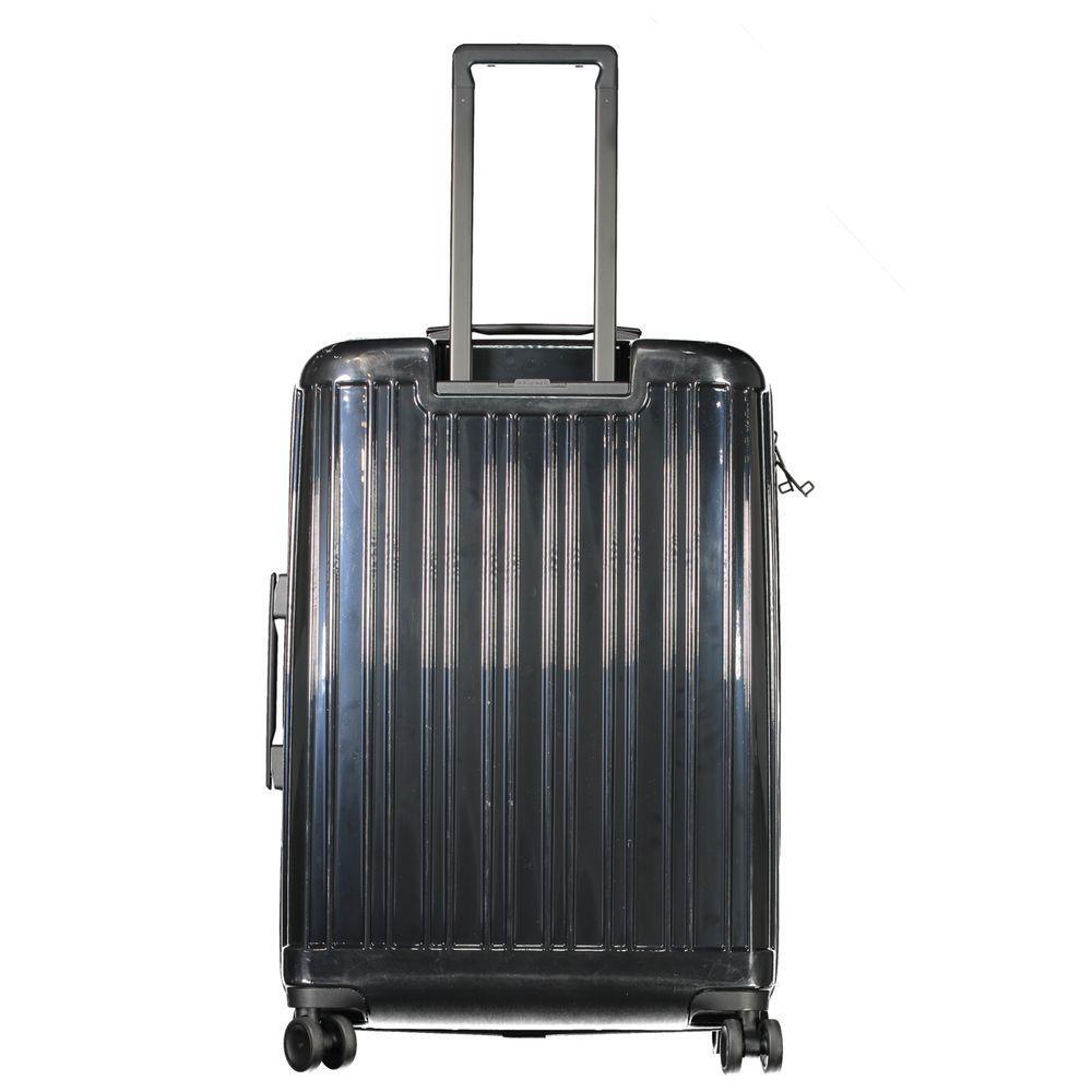 Front view with bag zipped and handles upright.