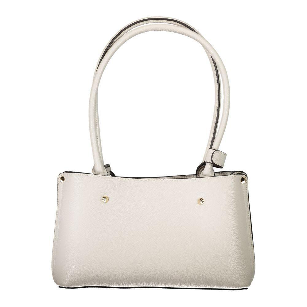 Front view with bag zipped and handles upright.