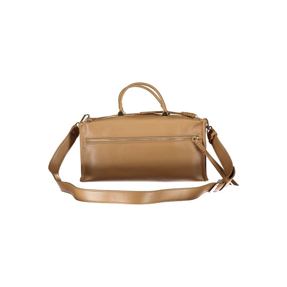 Front view with bag zipped and handles upright.