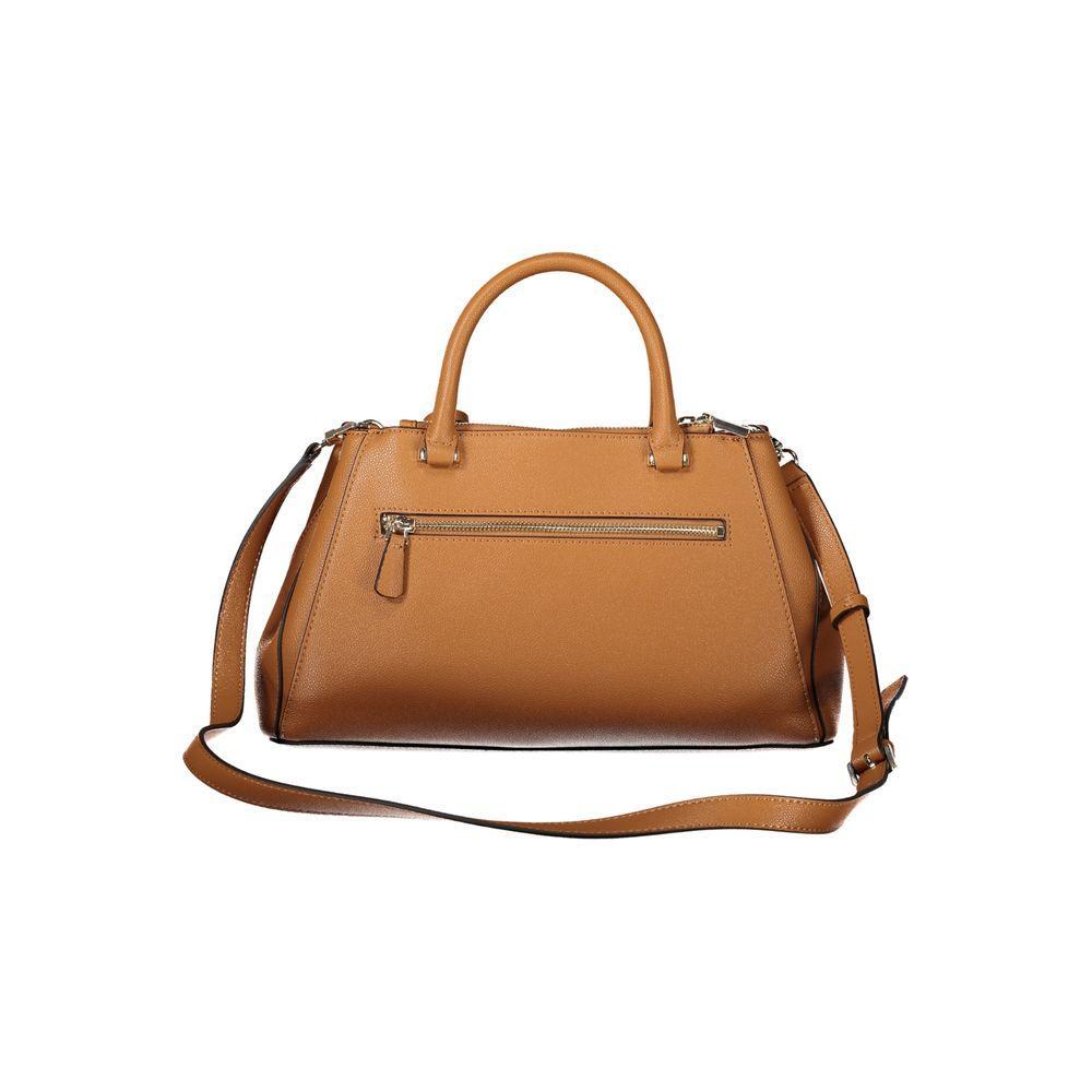 Front view with bag zipped and handles upright.