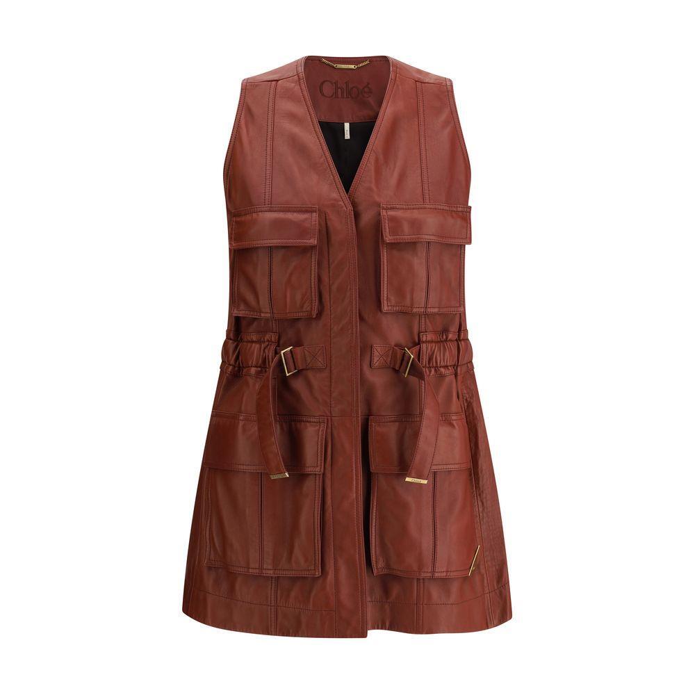 Chloé Leather Vest CH-CH25UCG0121127N-IT36 | XS