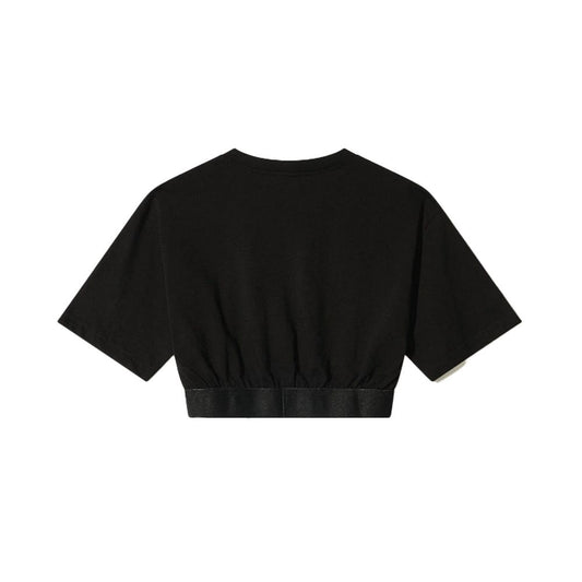 Comme Des Fuckdown Black Cotton Tops & T-Shirt CO-15650-IT36|XXS