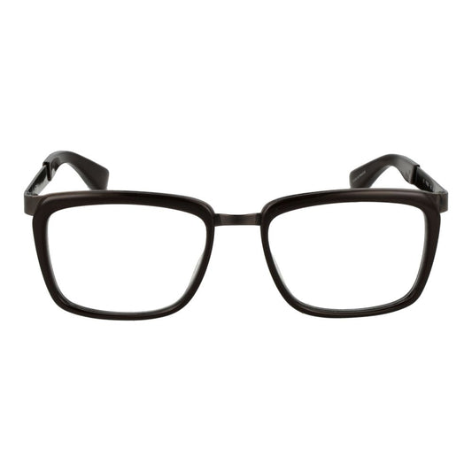 Yohji Yamamoto Brown Unisex Glasses Frame, full-rim acetate rectangle design.