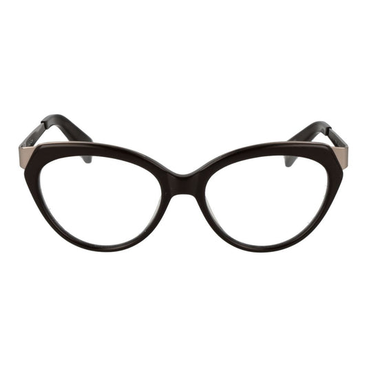 Yohji Yamamoto Brown Unisex Glasses Frame, full-rim acetate cat eye frames with demo lenses, size 53-17-140.