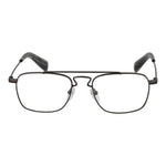 Yohji Yamamoto Gray Men Glasses Frame in gunmetal metal, full-rim rectangle style with demo plastic lenses, size 51-18-145.