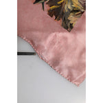 Dolce & Gabbana Pink Silk Floral Print Square Foulard Scarf MS7503