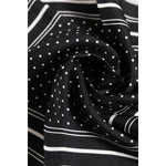 Dolce & Gabbana Black White Polka Dot Men Foulard Scarf MS7522