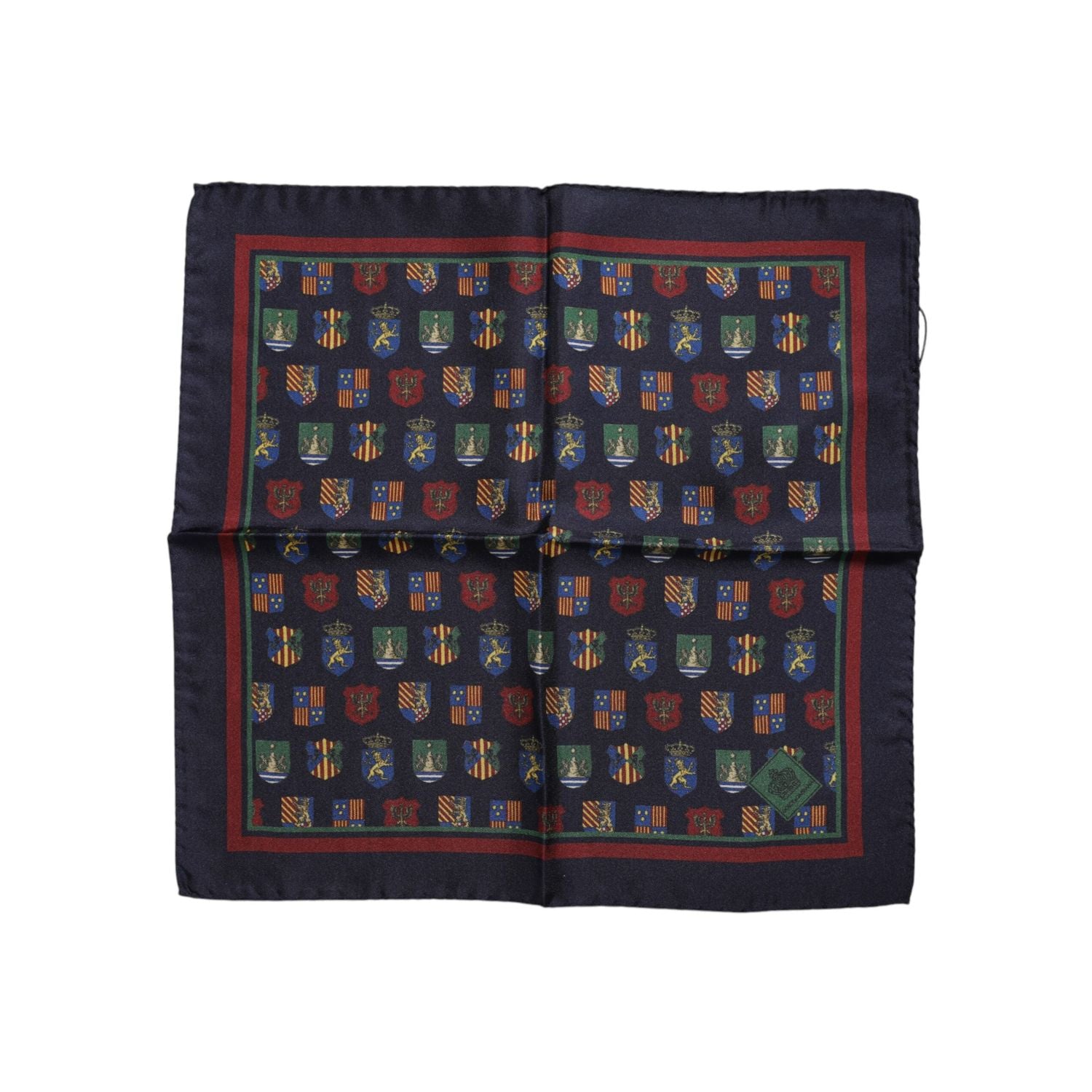 Dolce & Gabbana Multicolor Medals Square Foulard Scarf