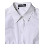 Dolce & Gabbana White Cotton Collared Long Sleeves Shirt Top TSH906910-38
