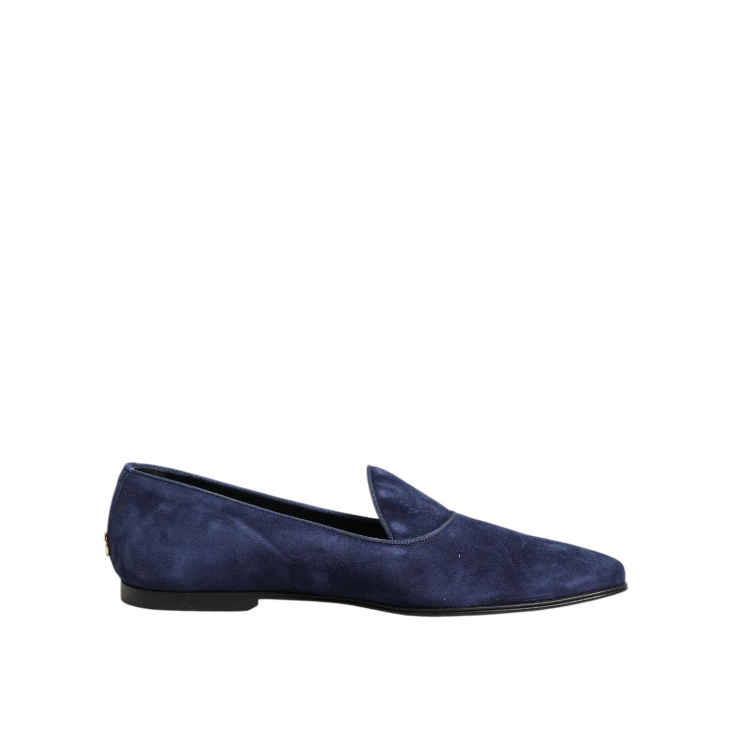 Dolce & Gabbana Blue Velvet DG Logo Loafers Formal Shoes