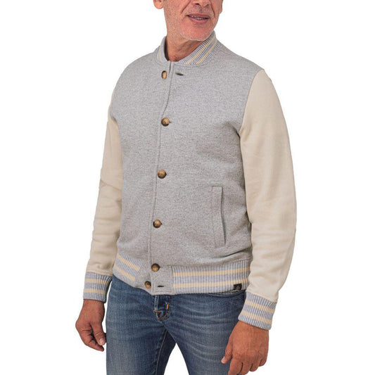 Gran Sasso Gray Cotton Jackets & Coat