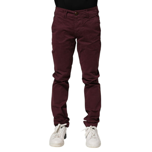 CYCLE Maroon Cotton Stretch Skinny Fit Men Denim Jeans PAN71744-30