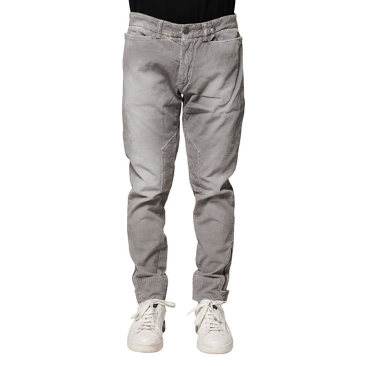 Balmain Light Gray Washed Skinny Fit Men Denim Jeans