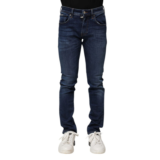 Dolce & Gabbana Dark Blue Cotton Skinny Denim Jeans