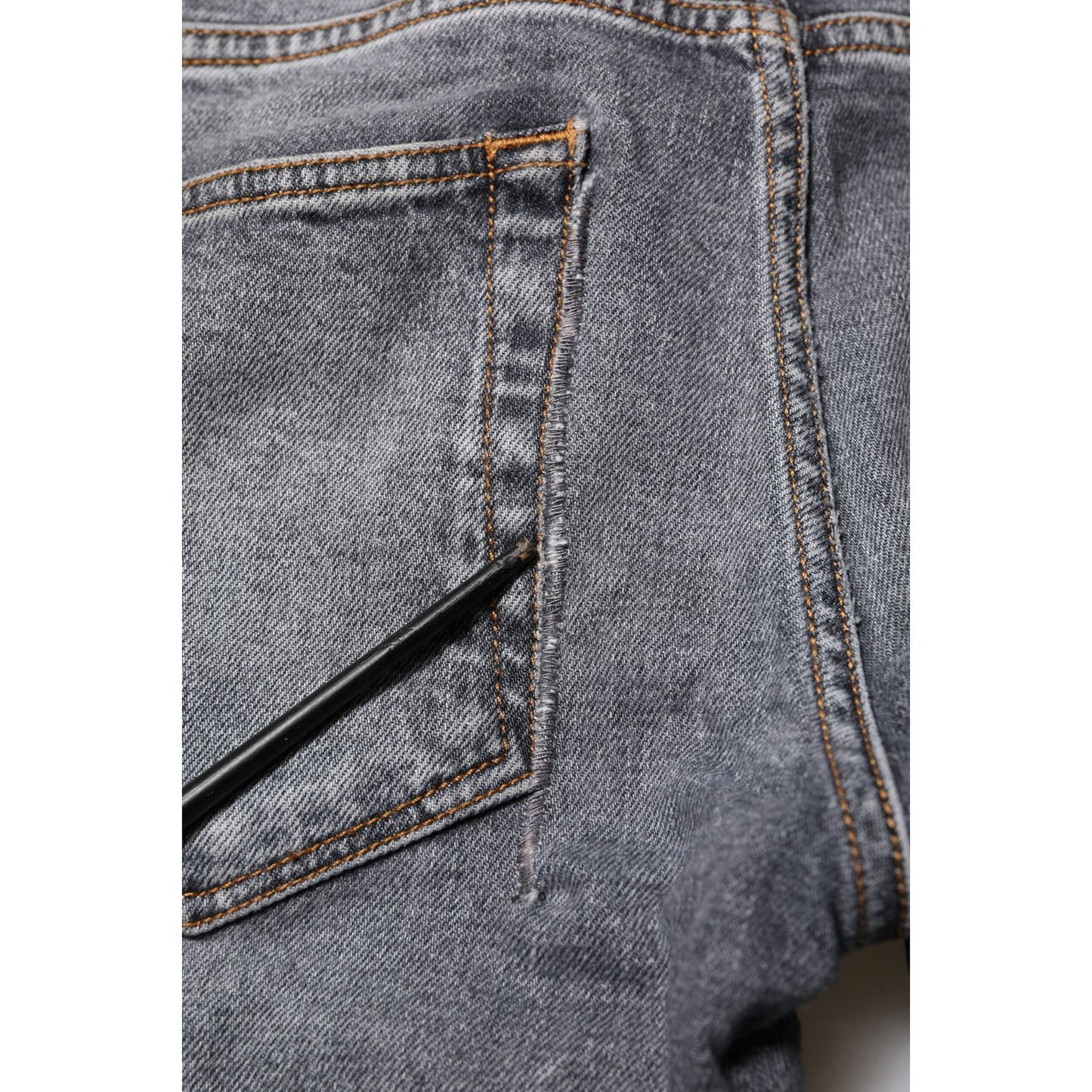Dolce & Gabbana Gray Cotton Skinny Men Denim Jeans