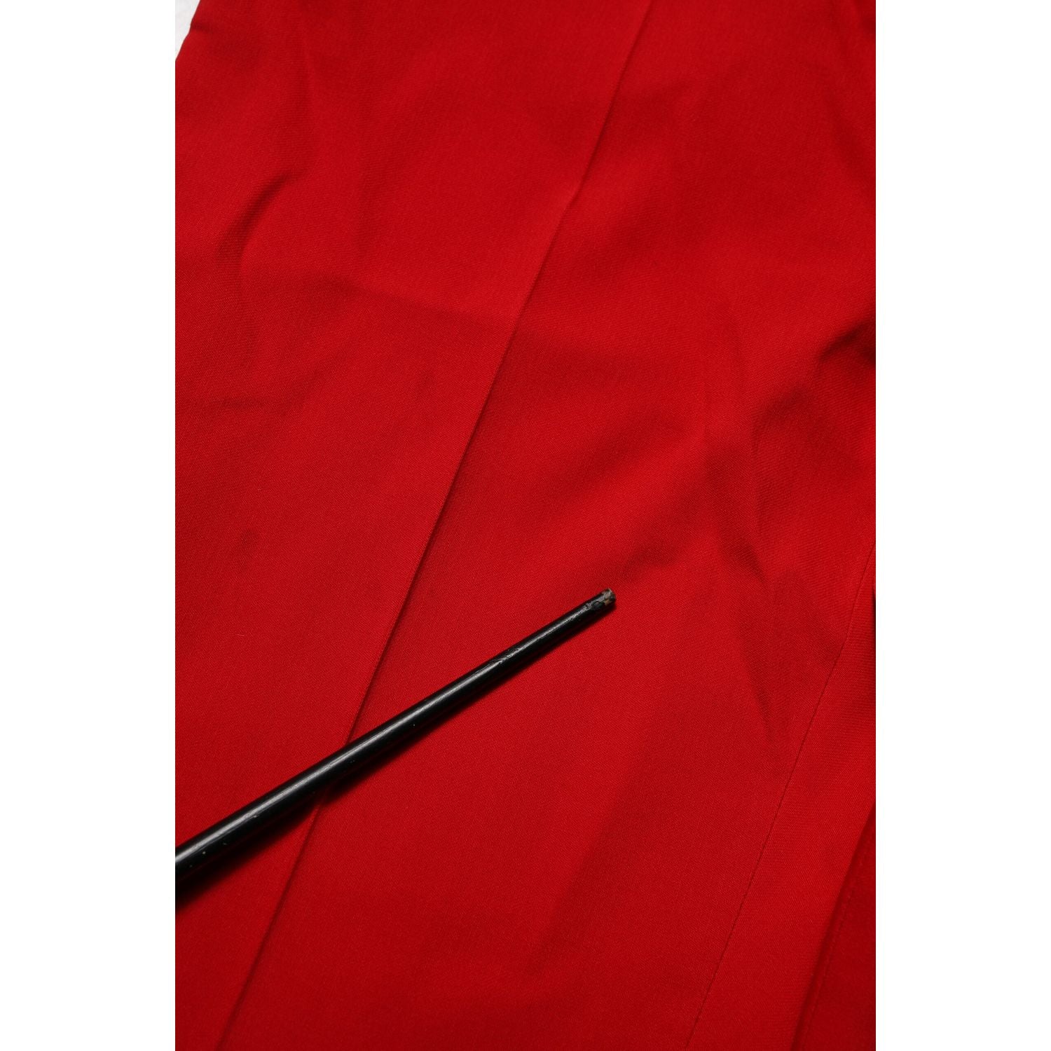 Dolce & Gabbana Red Wool Mid Waisted Tapered Pants