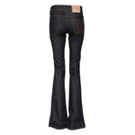 John Galliano Blue Mid Waist Cotton Wide Leg Denim Jeans