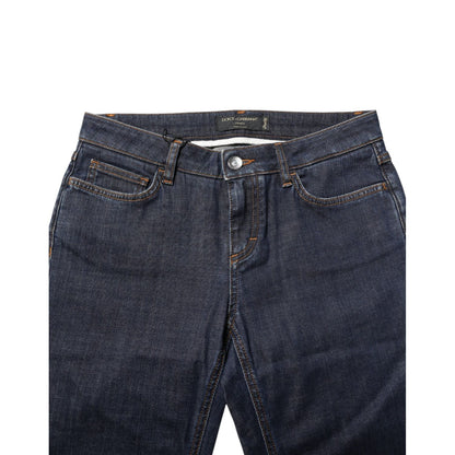 Dolce & Gabbana Blue Skinny Cotton Mid Waisted Denim Jeans