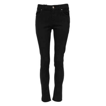 Dolce & Gabbana Black Cotton Skinny Mid Waisted Denim Jeans