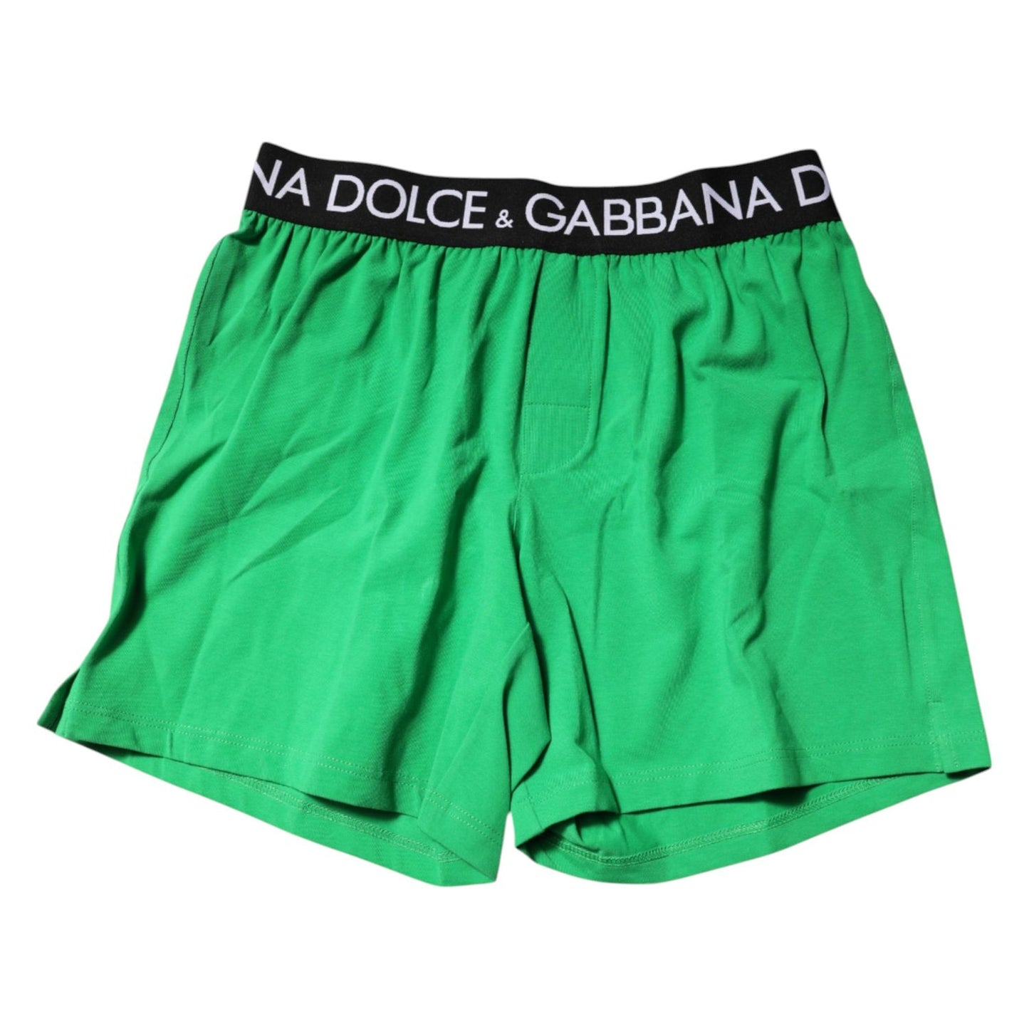 Dolce & Gabbana Green Cotton Regular Boxer Shorts Underwear BIK1559-4