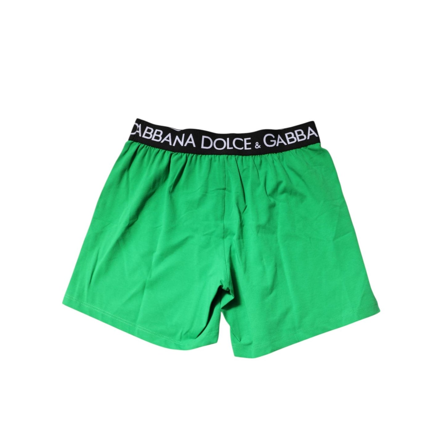 Dolce & Gabbana Green Cotton Regular Boxer Shorts Underwear BIK1559-4