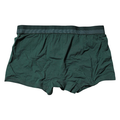 Dolce & Gabbana Green Cotton Regular Men Boxer Brief Underwear