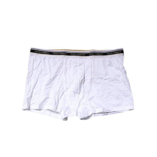 Dolce & Gabbana White Cotton Stretch Regular Boxer Underwear BIK1569-7