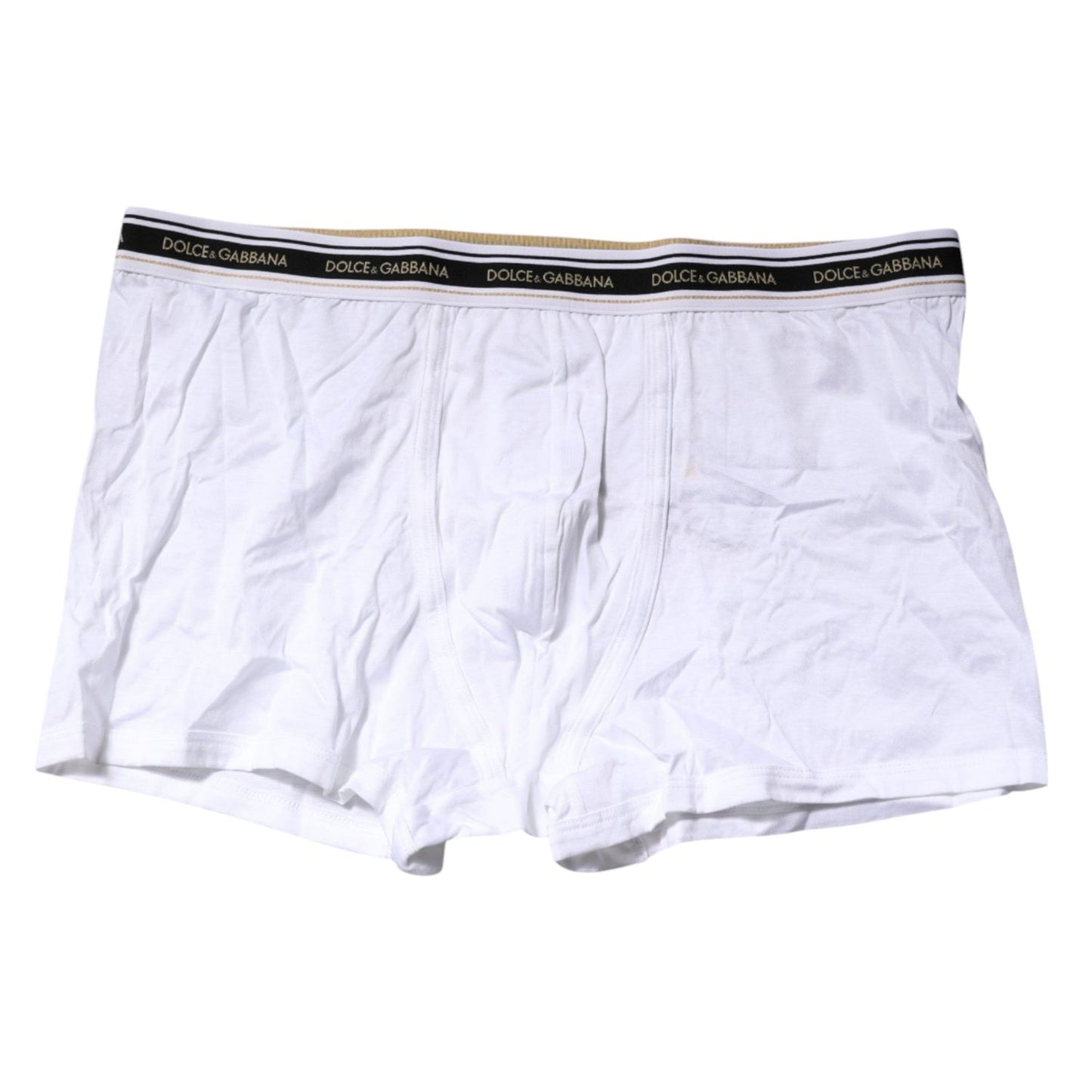 Dolce & Gabbana White Cotton Stretch Regular Boxer Underwear BIK1569-7
