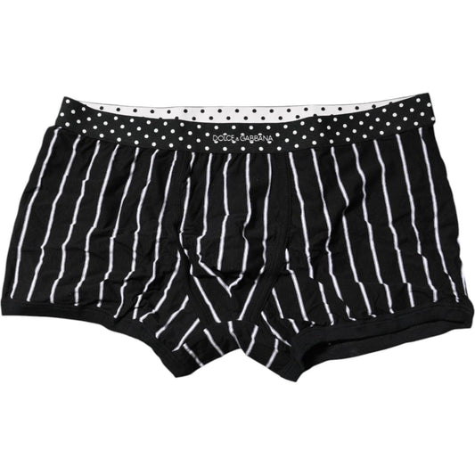 Dolce & Gabbana Black White Striped Regular Boxer Underwear BIK1573-7