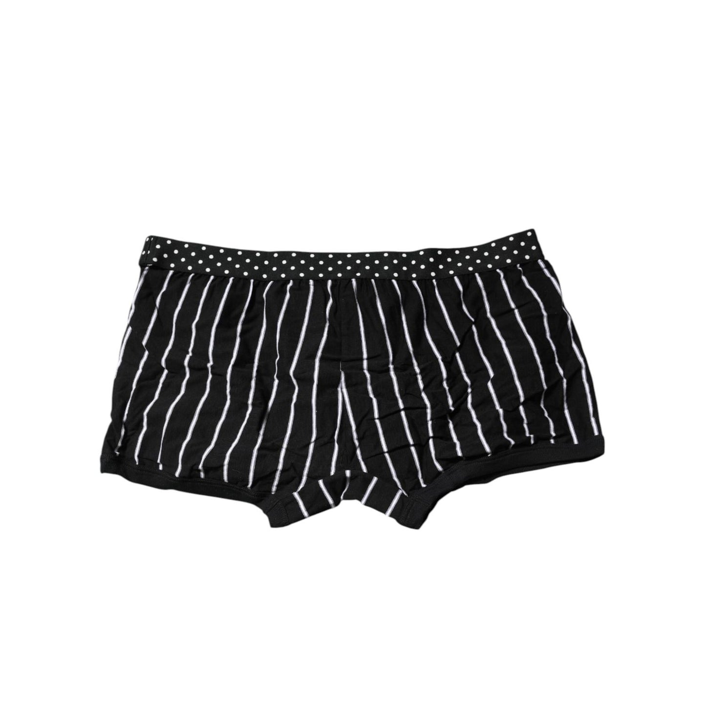 Dolce & Gabbana Black White Striped Regular Boxer Underwear