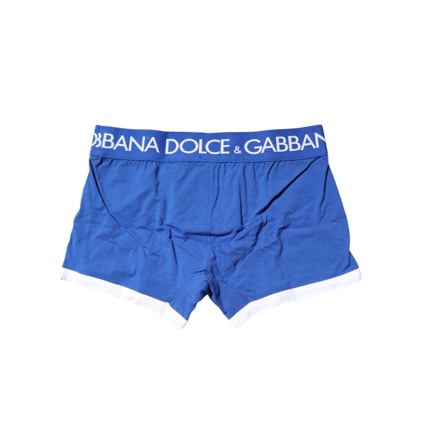 Dolce & Gabbana Blue Logo Waist Regular Boxer Brief Underwear BIK1626-3