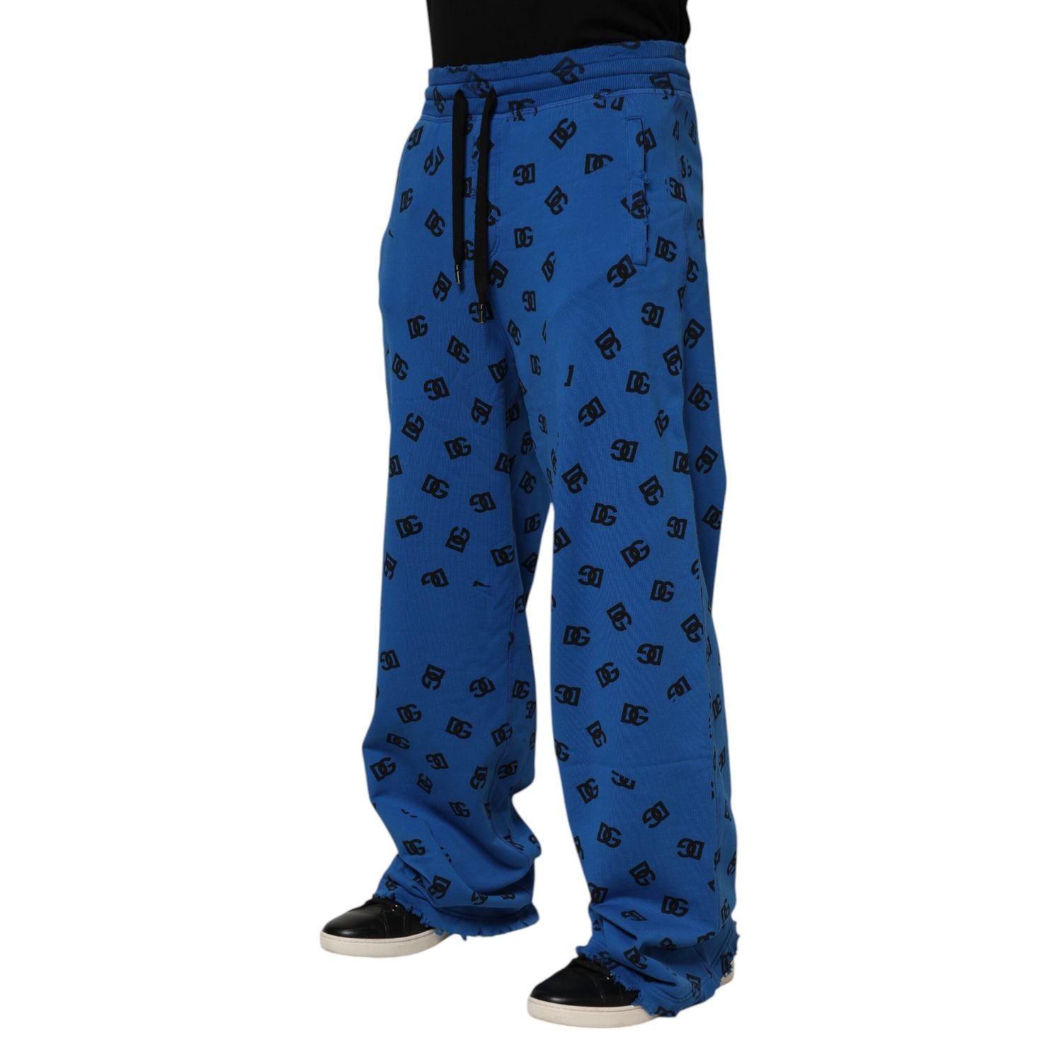 Dolce & Gabbana Blue Logo Print Jogger Men Sweatpants Pants