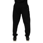 Dolce & Gabbana Black Cotton Logo Tape Men Jogger Pants PAN76327-54