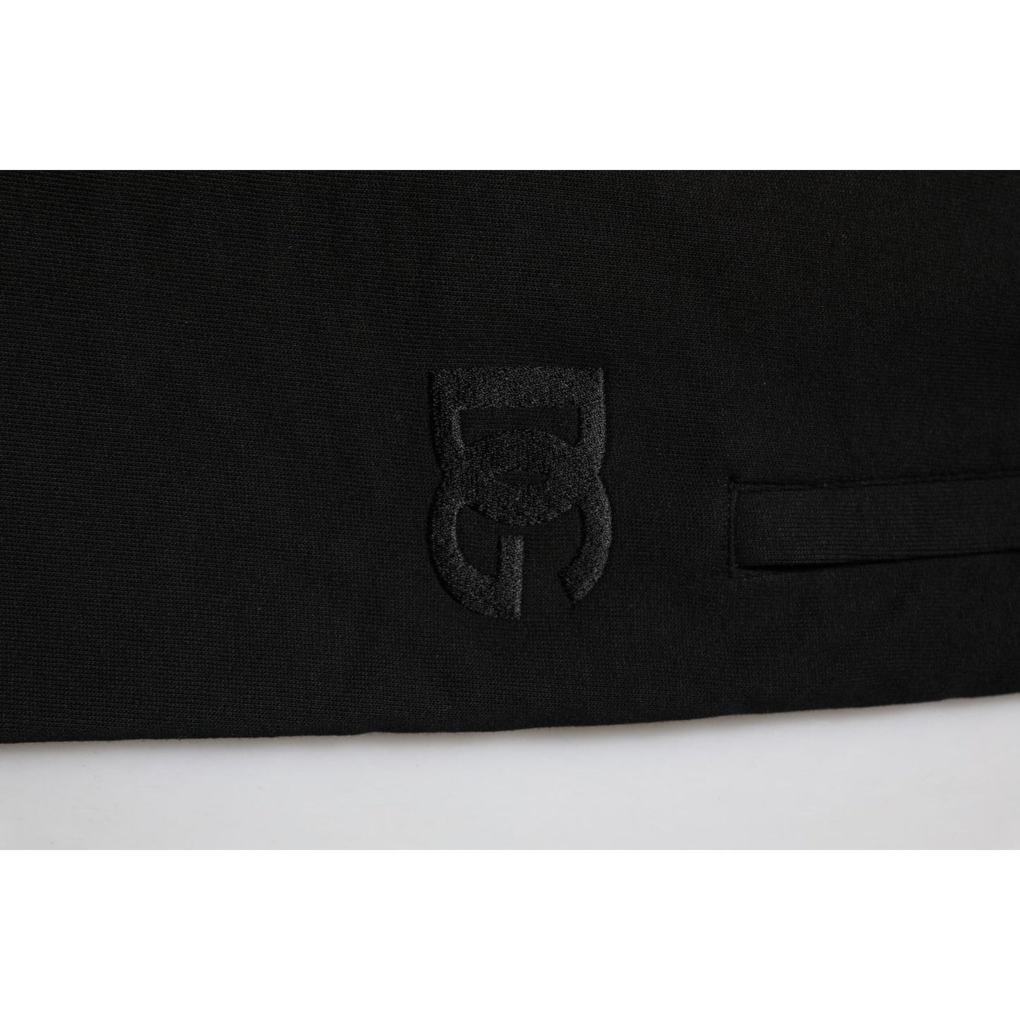 Dolce & Gabbana Black Cotton Logo Tape Men Jogger Pants PAN76327-54