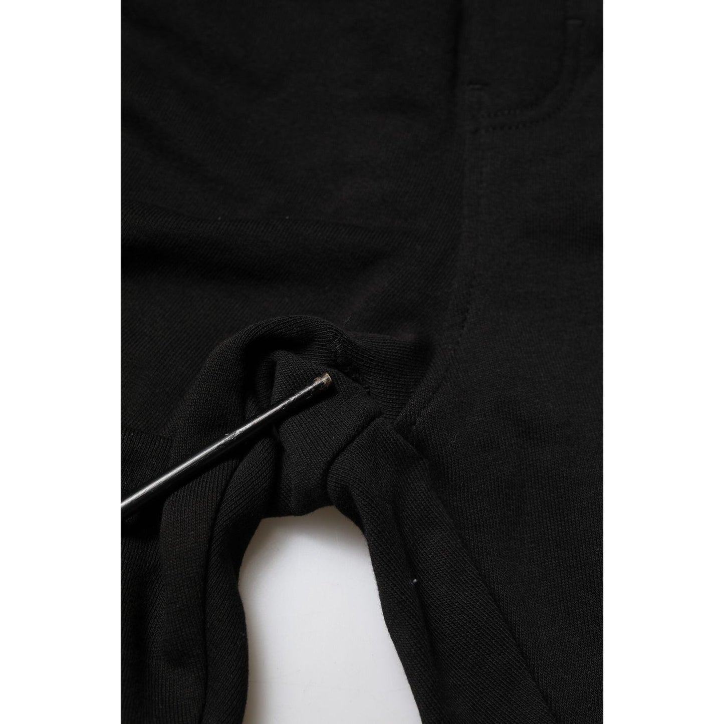 Dolce & Gabbana Black Cotton Logo Tape Men Jogger Pants PAN76327-54