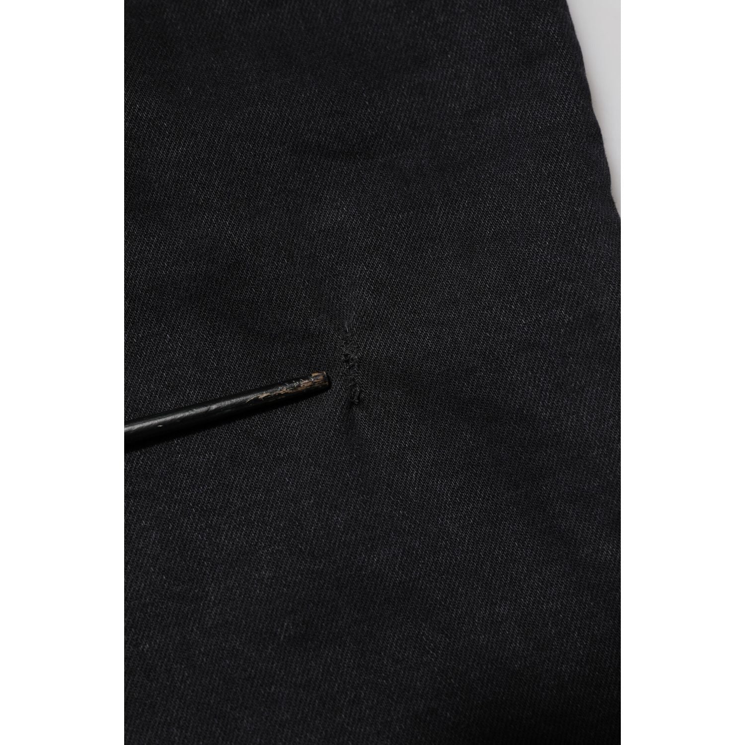 Dolce & Gabbana Black Cotton Logo Plaque Denim Jeans