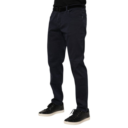 Dolce & Gabbana Blue Cotton Tapered Denim Jeans