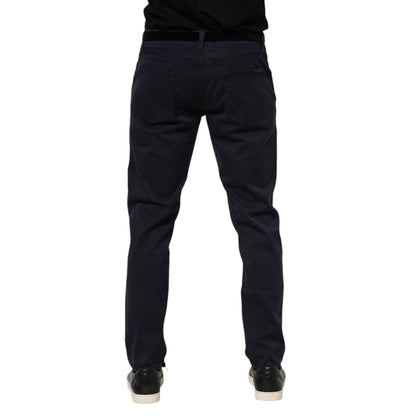 Dolce & Gabbana Blue Cotton Tapered Denim Jeans