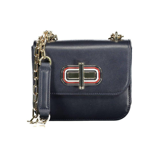 Tommy Hilfiger Blue Leather Handbag TO-2609