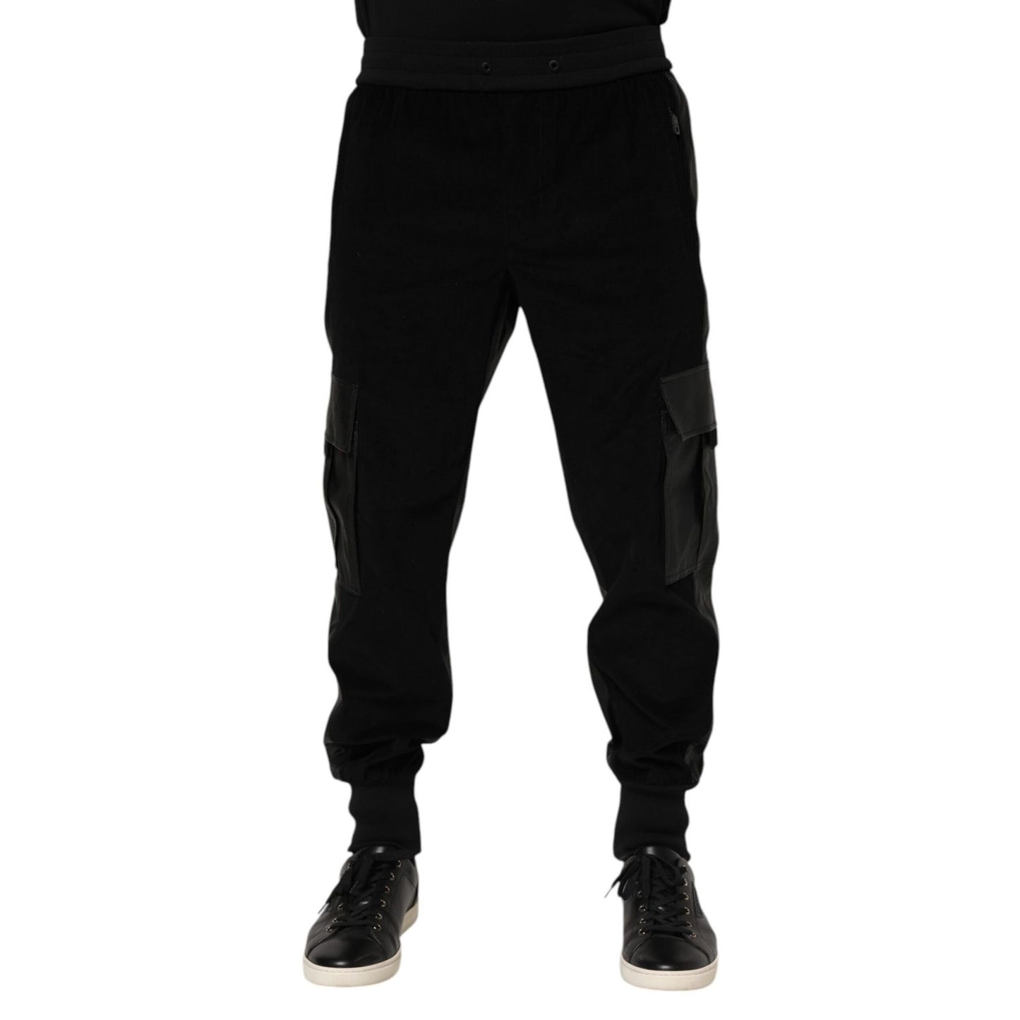 Dolce & Gabbana Black Cotton Cargo Men Jogger Pants