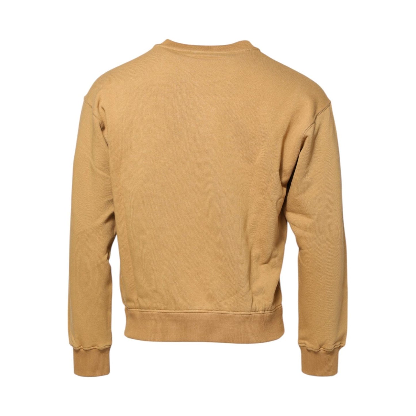 Dolce & Gabbana Mustard Cotton DG Embossed Pullover Sweater TSH906922-44