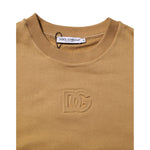 Dolce & Gabbana Mustard Cotton DG Embossed Pullover Sweater TSH906922-44