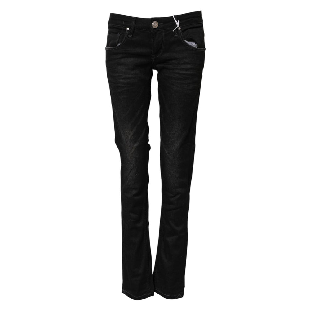 Acht Black Cotton Slim Fit Denim Low Waist Denim Jeans PAN71836-26