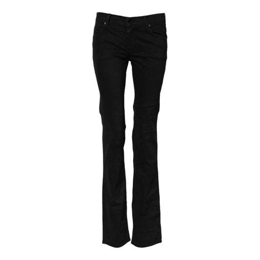 Ermanno Scervino Black Cotton Stretch Flared Bootcut Denim Jeans PAN72068-28