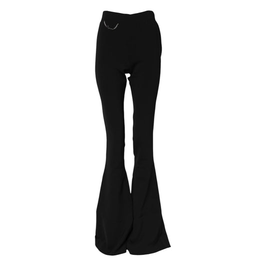 Dsquared² Black Polyester High Waisted Flared Pants PAN74480-38