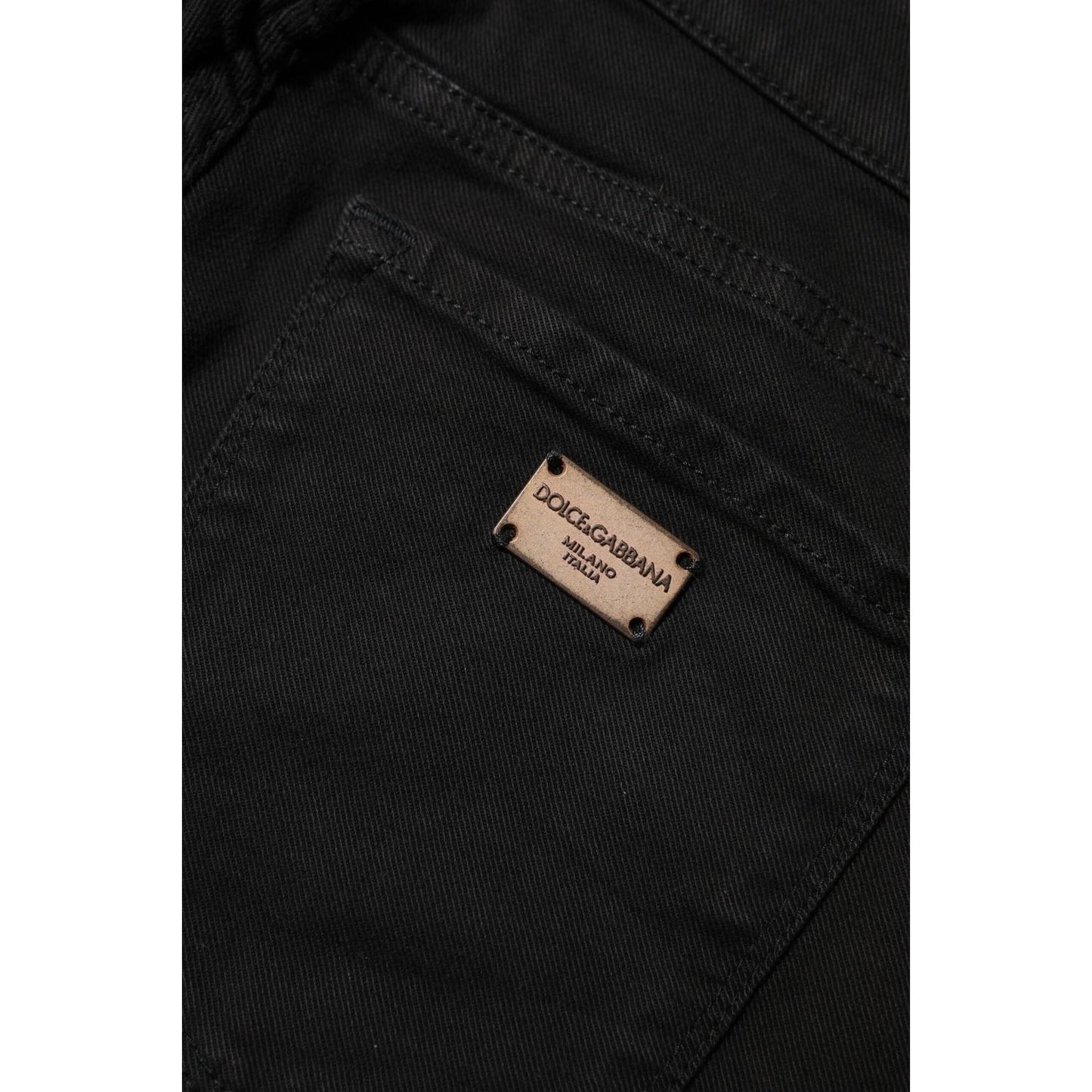 Dolce & Gabbana Black Cotton Stretch Slim Fit Denim Jeans