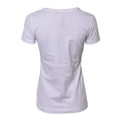 Dolce & Gabbana White Cotton Short Sleeves Round Neck T-shirt